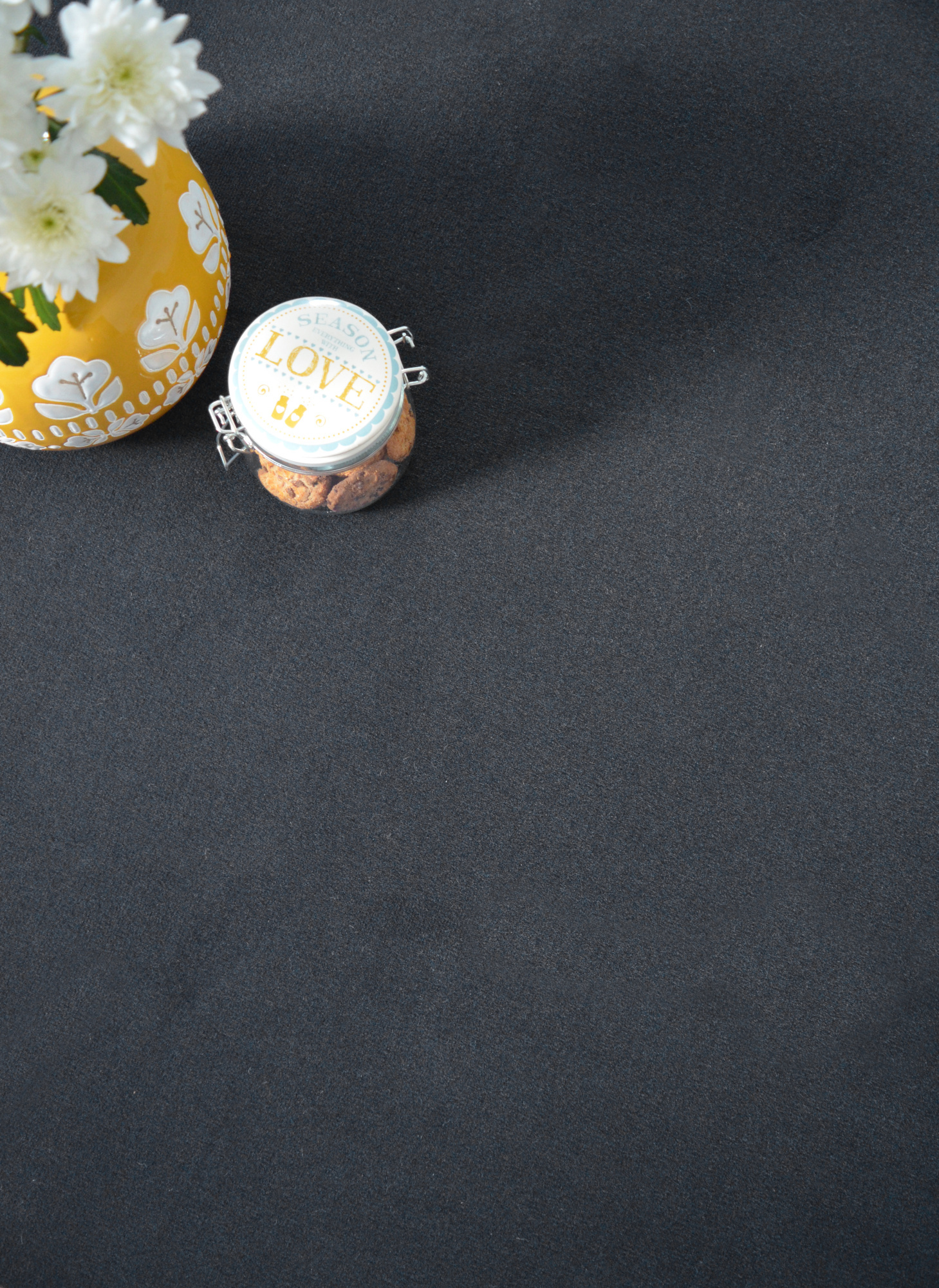 Tapis sur mesure Velours Loft - Noir - Vue du dessus