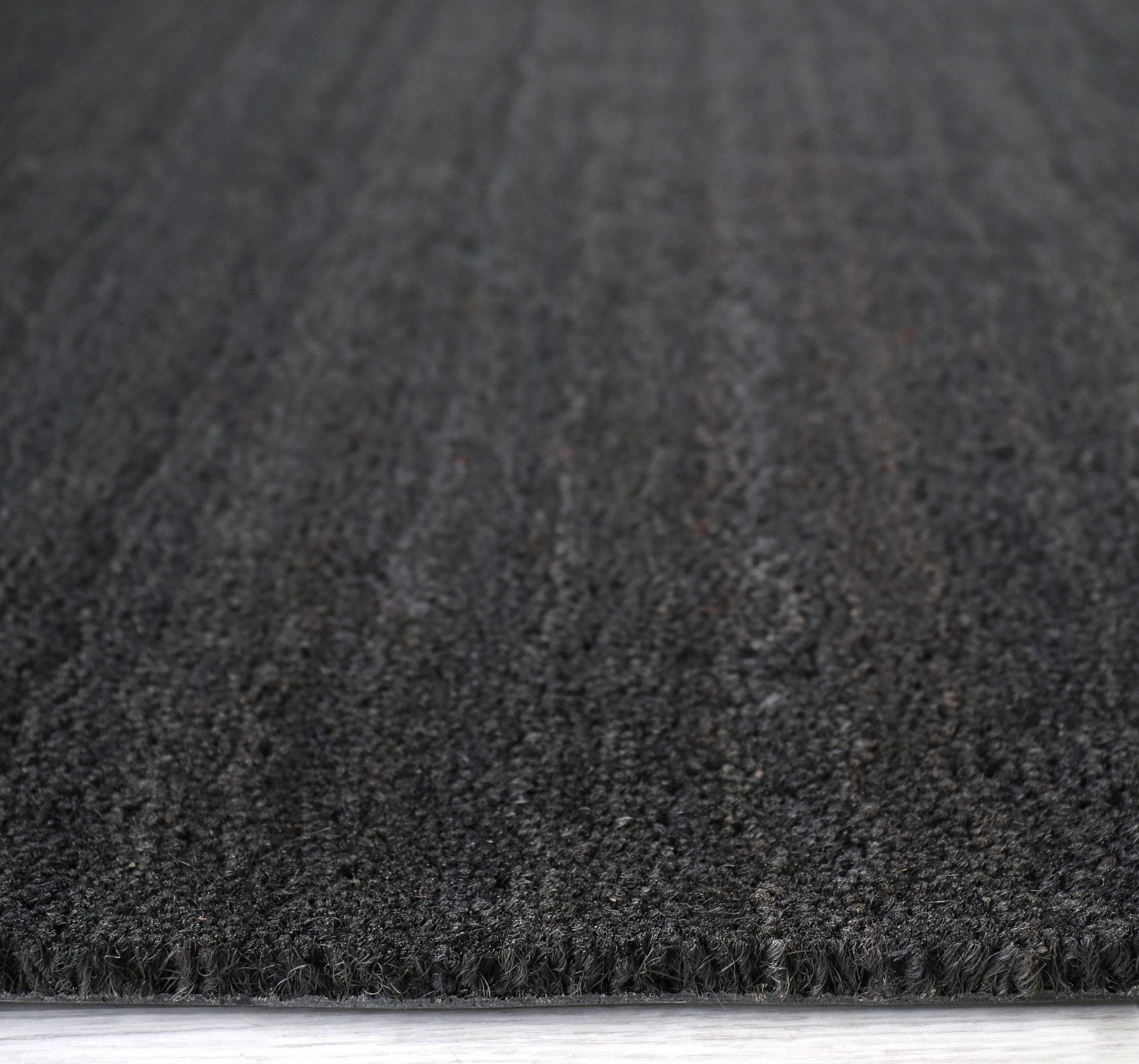 Tapis sur mesure Paillasson Brosse Coco 17mm - Anthracite - Tranche