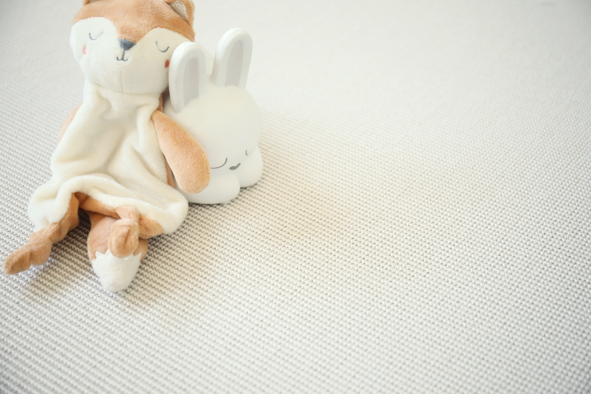 Tapis sur mesure Tissé plat - Mahé - Blanc - vue de près