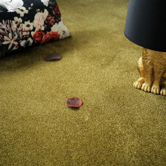 Tapis sur mesure doux Charme velours vert
