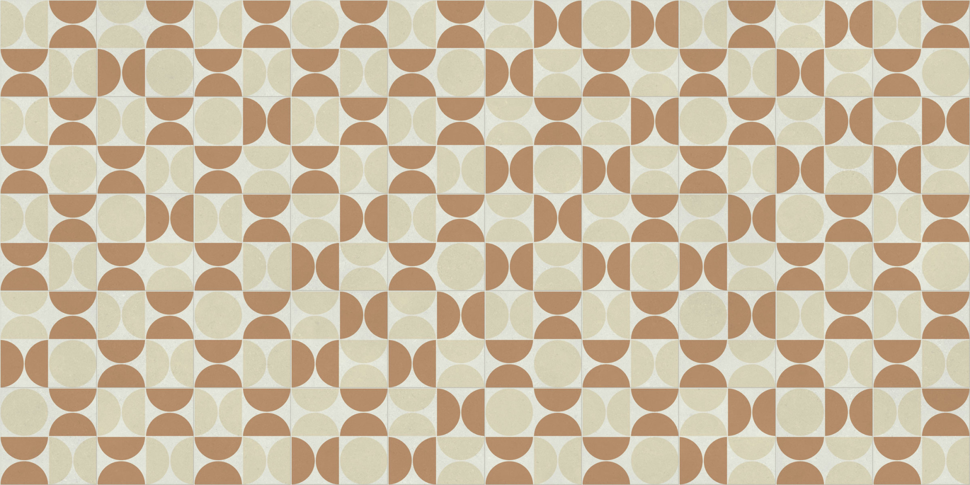 Tapis sur mesure vinyle - Atelier Bauhaus - Terracotta