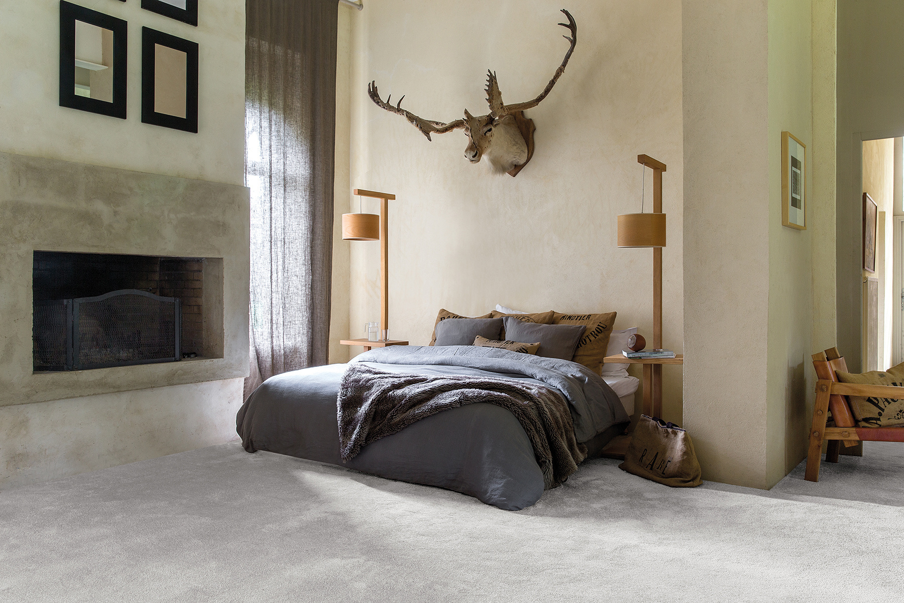Tapis sur mesure Select gris perle - Chambre