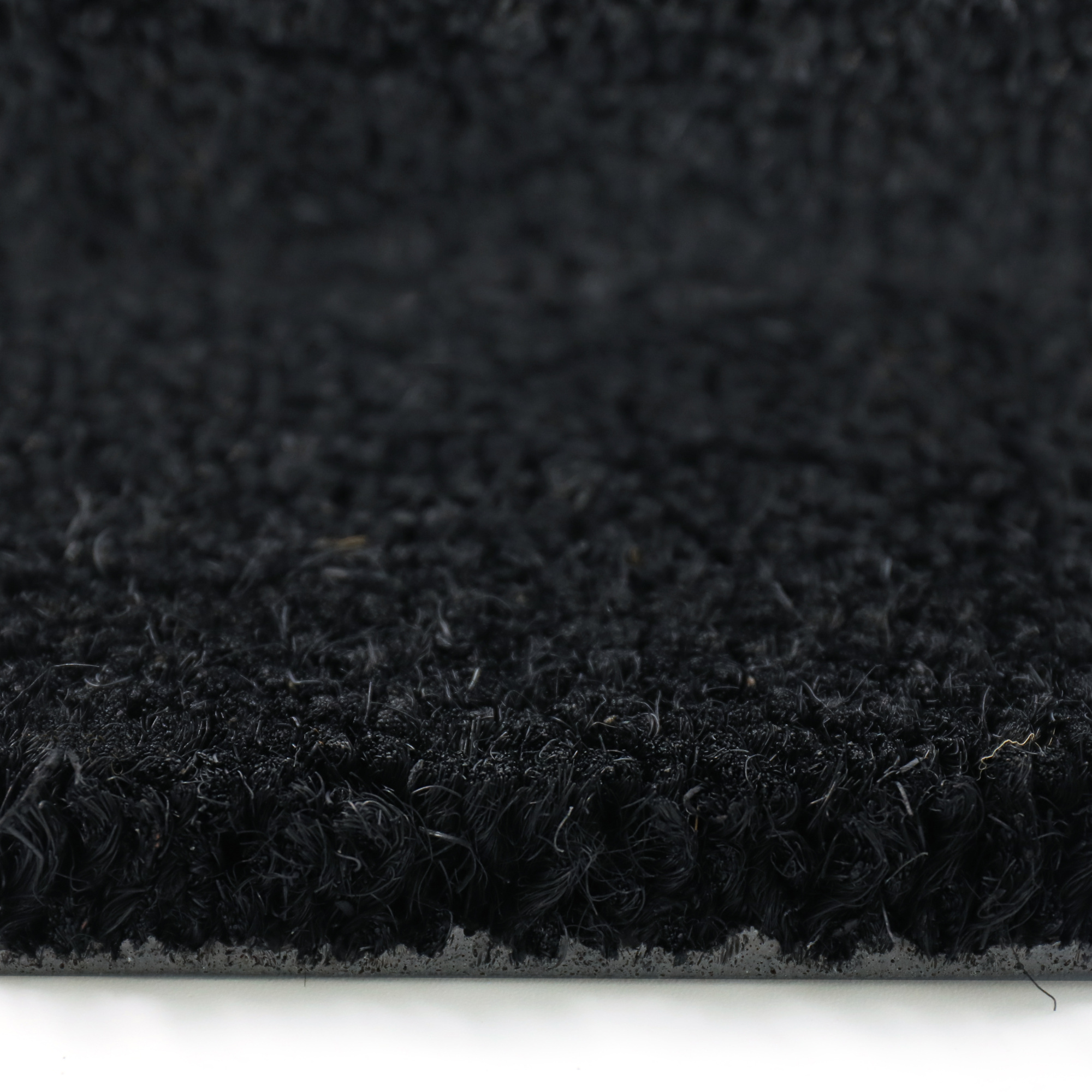 Tapis sur mesure Paillasson Brosse Coco 23mm - Noir - Tranche