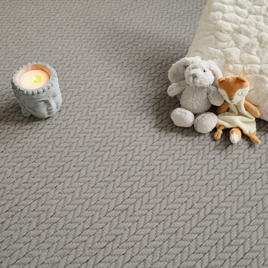 Tapis sur mesure en laine, jute et sisal Esprit gris