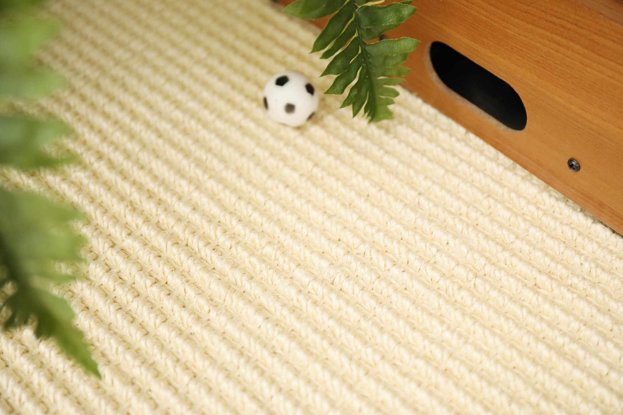 Tapis sur mesure Sisal Cuba blanchi - gros plan