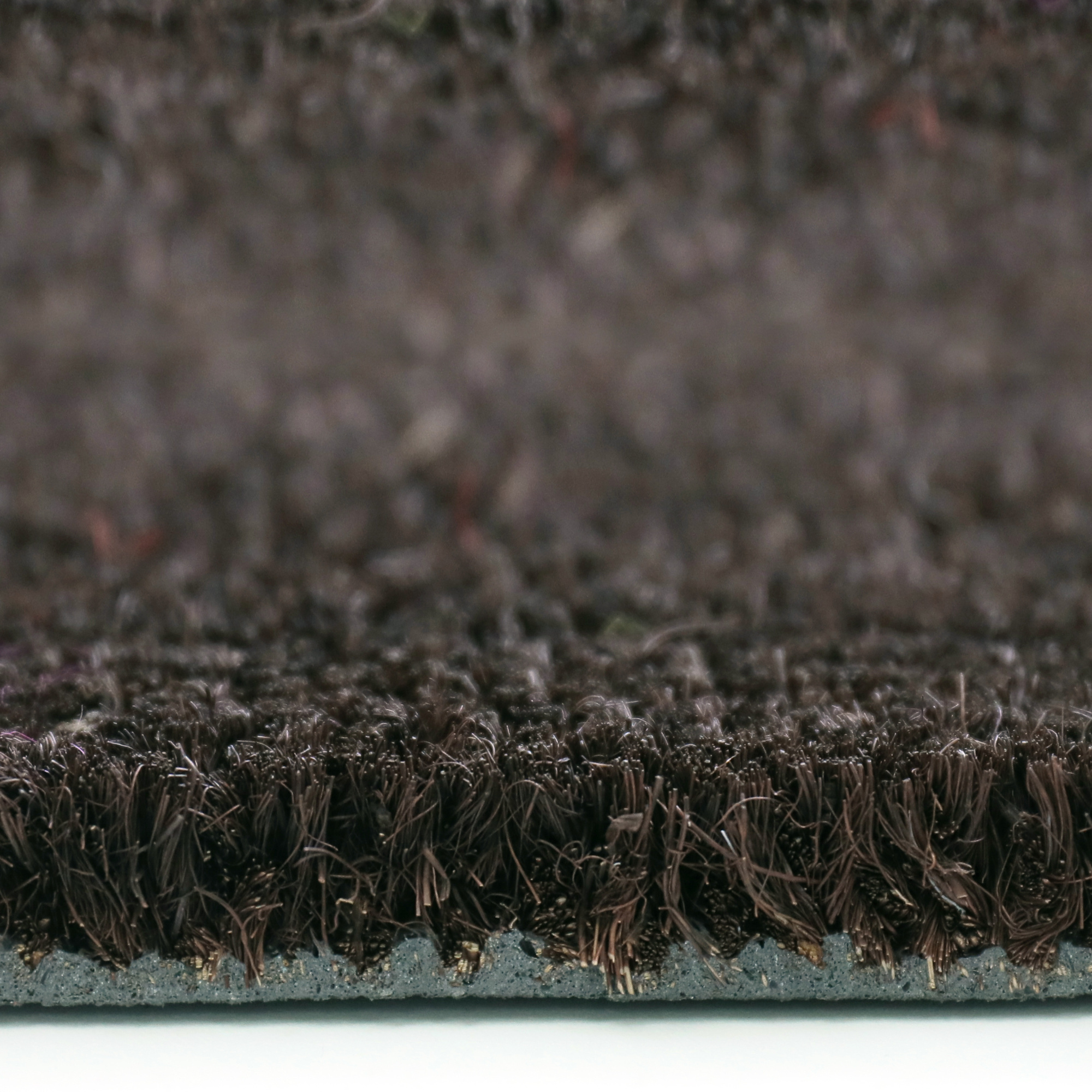 Tapis sur mesure Paillasson Brosse Coco 23mm - Brun - tranche