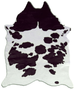 Tapis peau de b te Imitation vache Holstein Noir et blanc