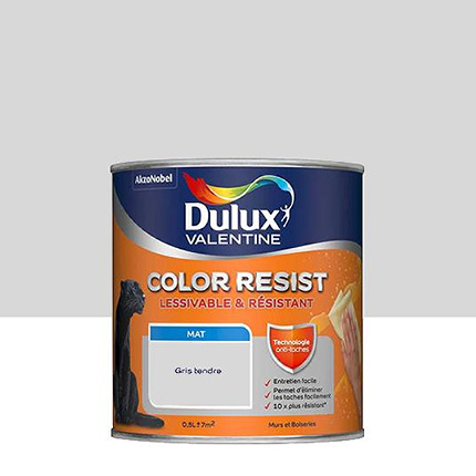 Dulux Valentine Color Resist - Murs&Boiseries - Mat Gris Tendre