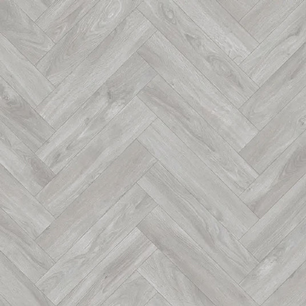 Chute de Sol Vinyle Textile - Imitation parquet btons rompus gris