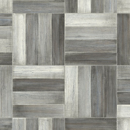 Chute de Sol Vinyle Textile - Relief 3D - Imprim parquet mosaque gris