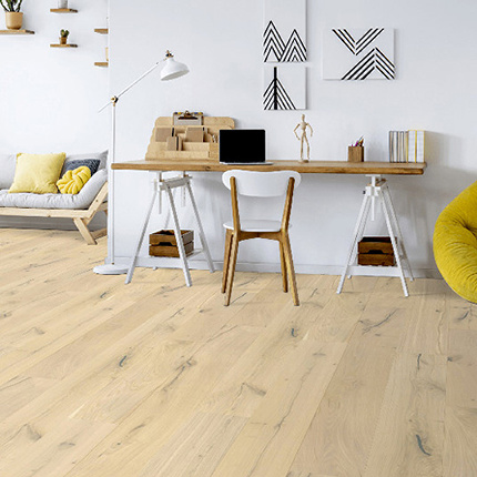 Lame Parquet contrecoll huil Click  plat - Chne Blanchi