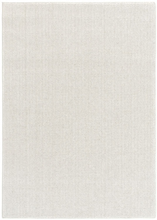 Tapis en laine et polyester - Tricot - Blanc cassé - sans perspective