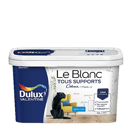Dulux Valentine Le Blanc Tous Supports - Crme de Peinture - Mat Blanc