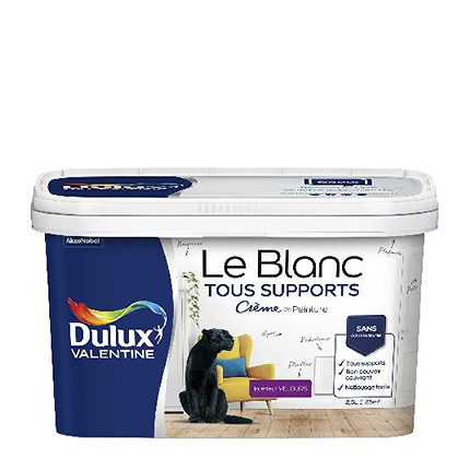 Dulux Valentine Le Blanc Tous Supports - Crème de Peinture - Velours Blanc
