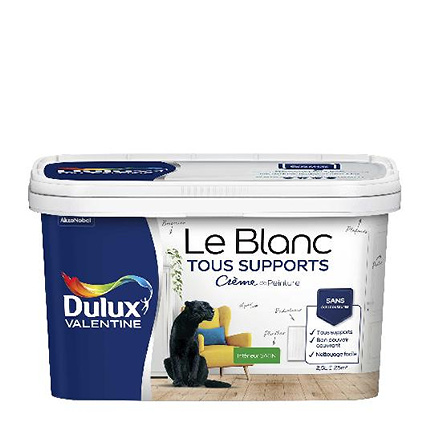 Dulux Valentine Le Blanc Tous Supports - Crme de Peinture - Satin Blanc