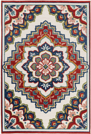 Tapis de salon ou d'extrieur ethnique - Rosace - Multicolore