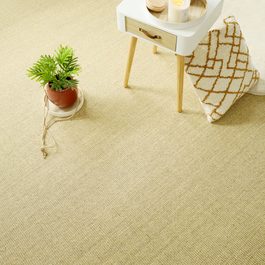 Tapis sur mesure Sisal Yucatan - Blanchi - Vue de loin