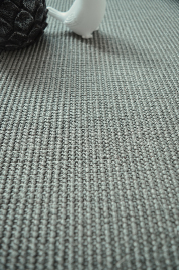 Tapis sur mesure Sisal Yucatan - Gris acier - gros plan