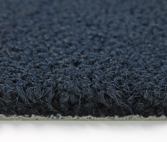 Tapis sur mesure Paillasson Brosse Coco 23mm - Bleu - tranche