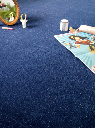 Tapis sur mesure Pailleté Flash bleu - ambiance
