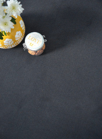 Tapis sur mesure Velours Loft - Noir - Vue du dessus
