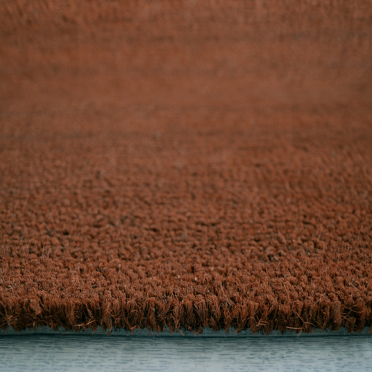 Tapis sur mesure Paillasson Brosse Coco 17mm - Rouille - Tranche