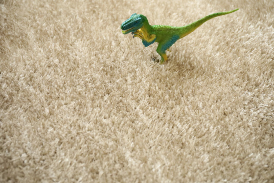 Tapis sur mesure Éclat shaggy beige - gros plan