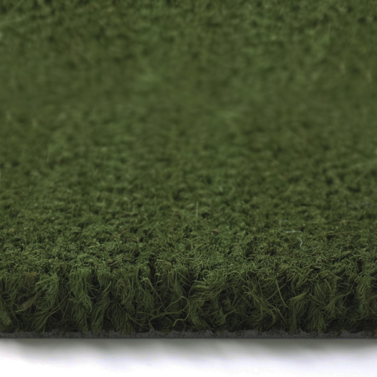 Tapis sur mesure Paillasson Brosse Coco 23mm - Vert - tranche