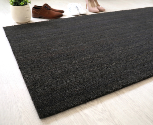 Tapis sur mesure Paillasson Brosse Coco 17mm - Anthracite - Vue de loin