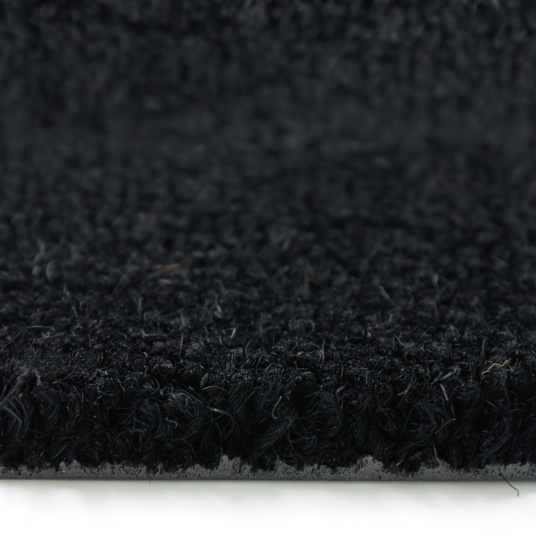 Tapis sur mesure Paillasson Brosse Coco 23mm - Noir - Tranche