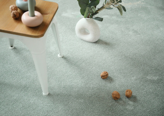 Tapis sur mesure doux Hypnose vert sauge - salon