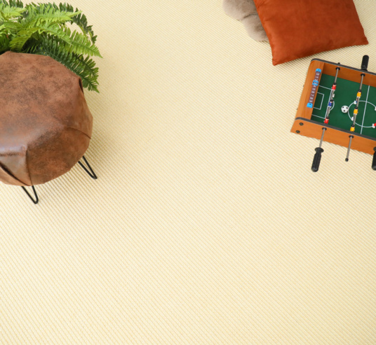 Tapis sur mesure Sisal Cuba blanchi - vue de loin