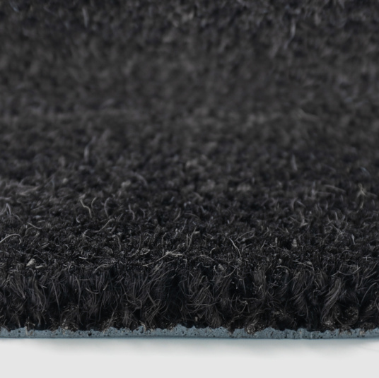Tapis sur mesure Paillasson Brosse Coco 23mm - Anthracite - tranche