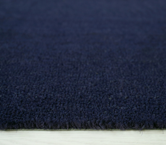 Tapis sur mesure Paillasson Brosse Coco 17mm - Bleu - Tranche