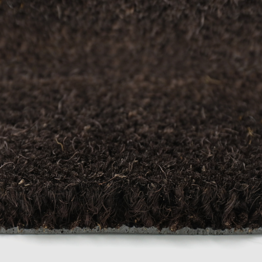 Tapis sur mesure Paillasson Brosse Coco 23mm - Brun - tranche