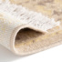 Tapis pliable à frange en coton et matière recyclée - Ava - Beige pastel - envers