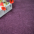 Tapis Bellaire violet ganse coton écru - Vue de près