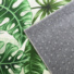 Tapis toucher soft - Imprimé feuilles exotique - Vert et écru - coin