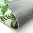 Tapis toucher soft - Imprimé feuilles exotique - Vert et écru - envers