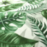 Tapis toucher soft - Imprimé feuilles exotique - Vert et écru - gros plan