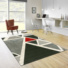 Tapis de salon design - Seventies - Triangles multicolores - Ambiance salon