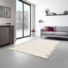 Tapis de salon en matire recycle - Ode  la vie - Beige et crme