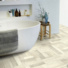 Sol PVC Smart - Atelier aspect bois recyclé blanc - Salle de bain