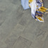 Sol Vinyle Textile Rénove - Imitation Carrelage industriel gris - Vue de haut