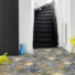 Sol PVC Best - Carreaux Art Déco - Terre de Sienne et Bleu Gris - Couloir