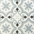 Sol Vinyle Textile Rnove acoustique - Effet carreaux de ciment arabesque gris bleut - zoom
