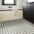 Sol Vinyle Link Plus - Carreaux de ciment motif gris - Surface brillante - salle de bain