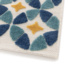 Tapis intérieur et extérieur motif géométrique - Ambroise - Bleu et jaune - coin
