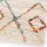 Tapis motif berbre -Ouna - cru et losanges multicolore - coin
