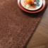 Tapis ovale Lumicolor marron auburn - vue de prs